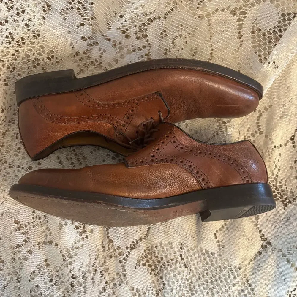 Johnston & Murphy Men's US 8 M Saddle Cognac Brown Derby Oxfords Shoes